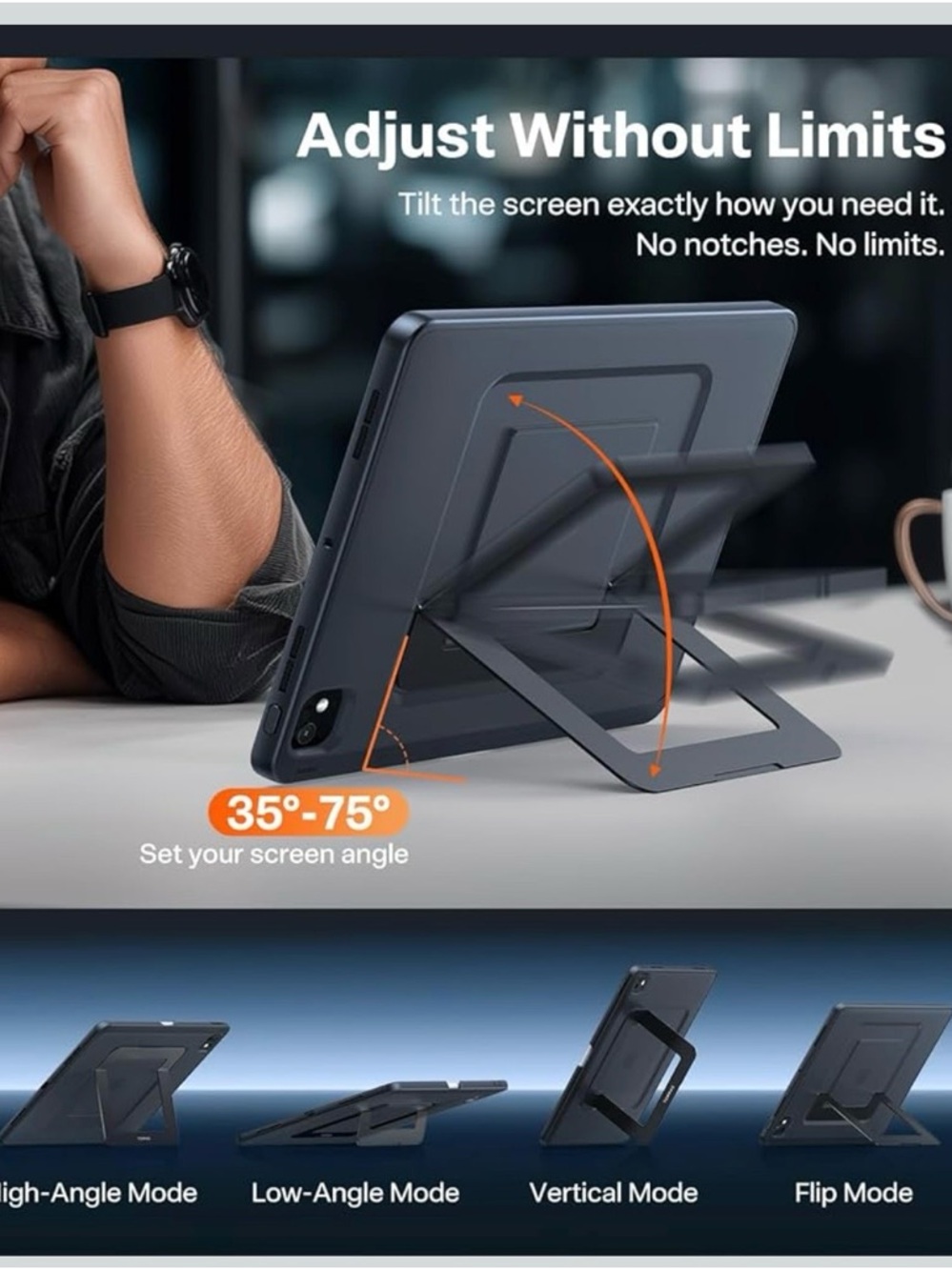 Ostand K1 Guardian for iPad Pro 13 inch Case 2025 M5 & 2024 M4 903-lb2 - Picture 3 of 8